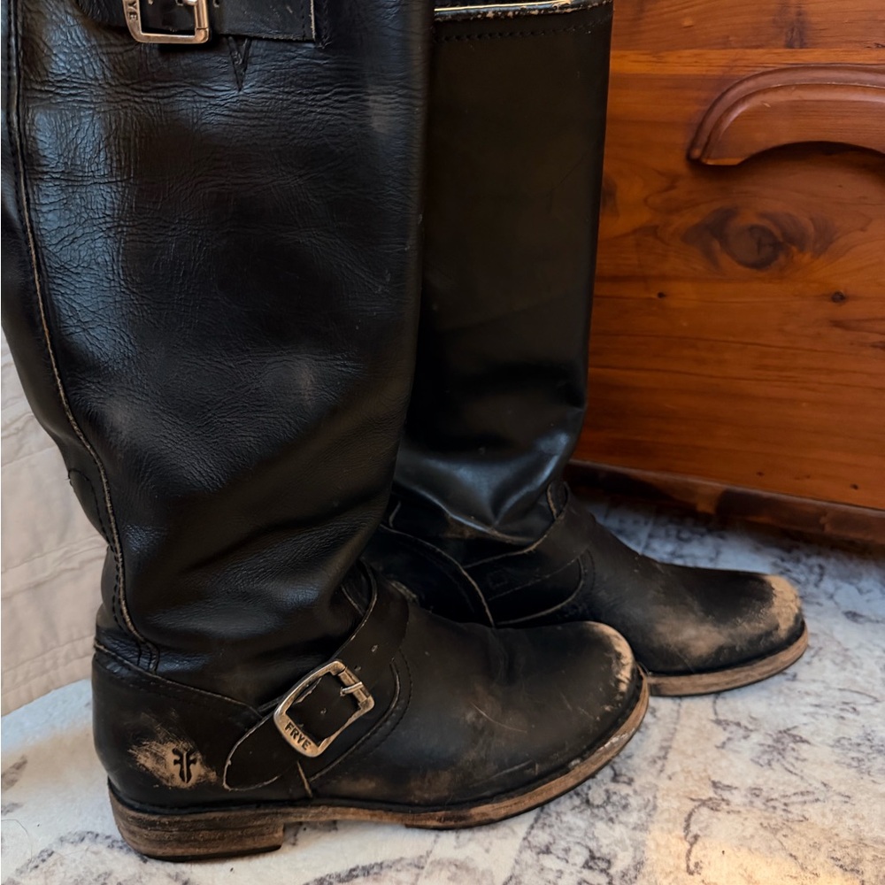 Frye Black Leather Women's Boots